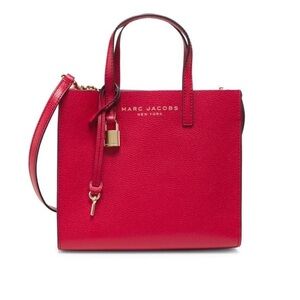 Marc Jacobs Red Leather Purse with Gold Accents